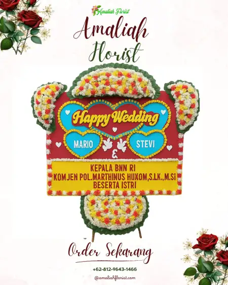 Papan Bunga Pernikahan Windujanten